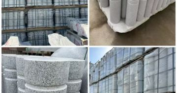 阜阳 芝麻白花岗岩挡车柱、隔离柱多少钱