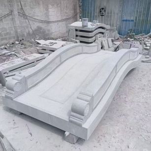 阜阳 芝麻灰花岗岩园林景观 小石桥