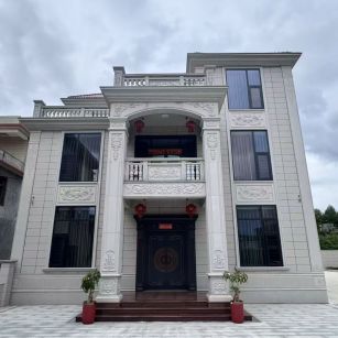 阜阳 芝麻白石材别墅干挂案例展示