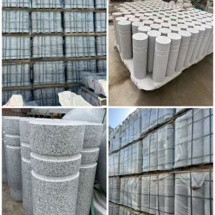 阜阳 芝麻白花岗岩挡车柱、隔离柱多少钱