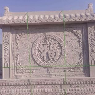 阜阳 芝麻白花岗岩屏风，照壁，影壁