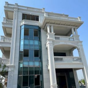 阜阳 芝麻白花岗岩别墅外墙干挂效果展示