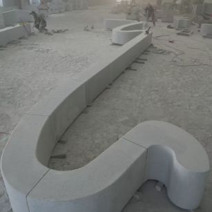 阜阳 花岗岩整石坐凳拼装