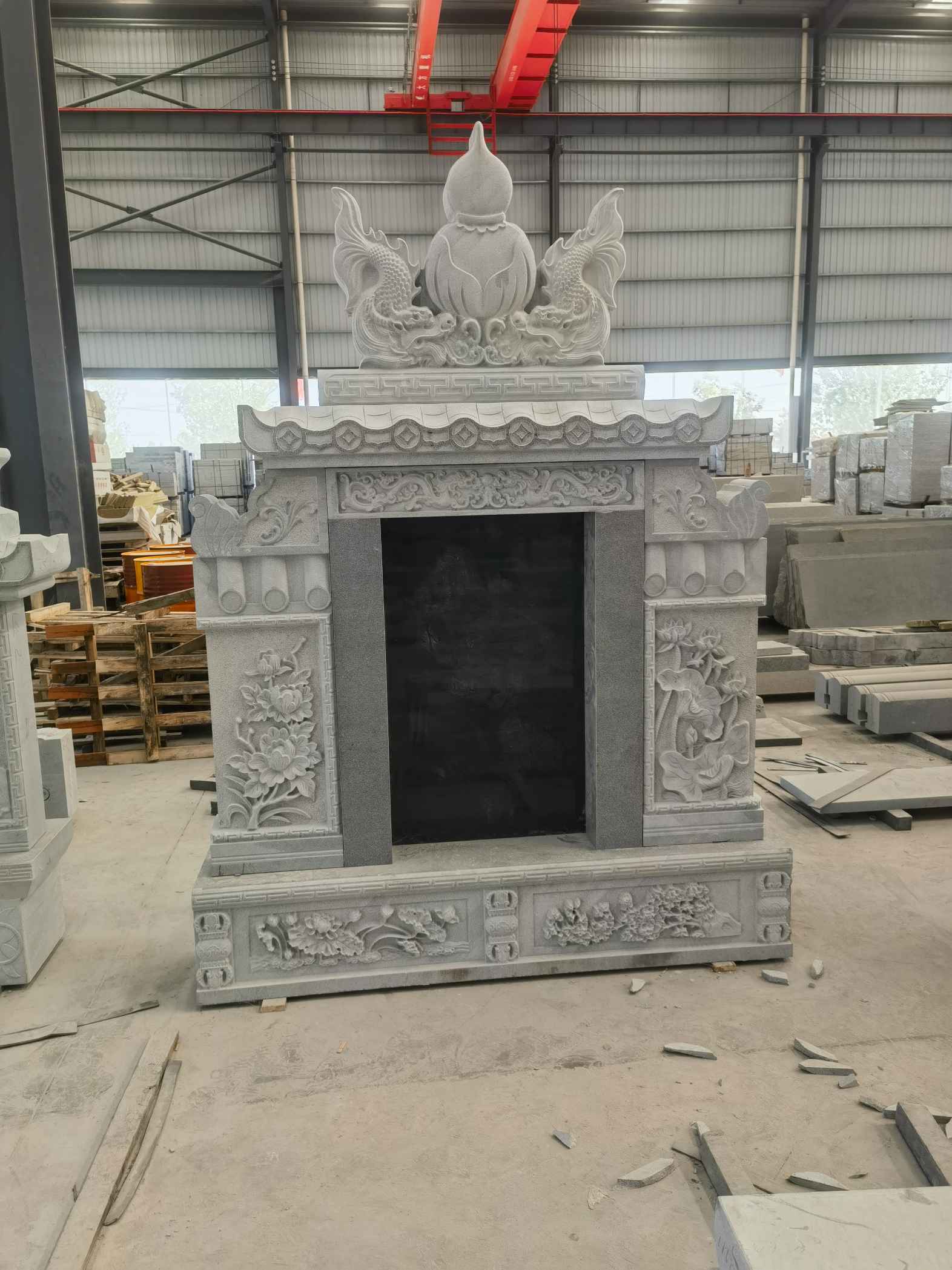 阜阳 芝麻灰高档墓碑、土墓，一套也支持定做