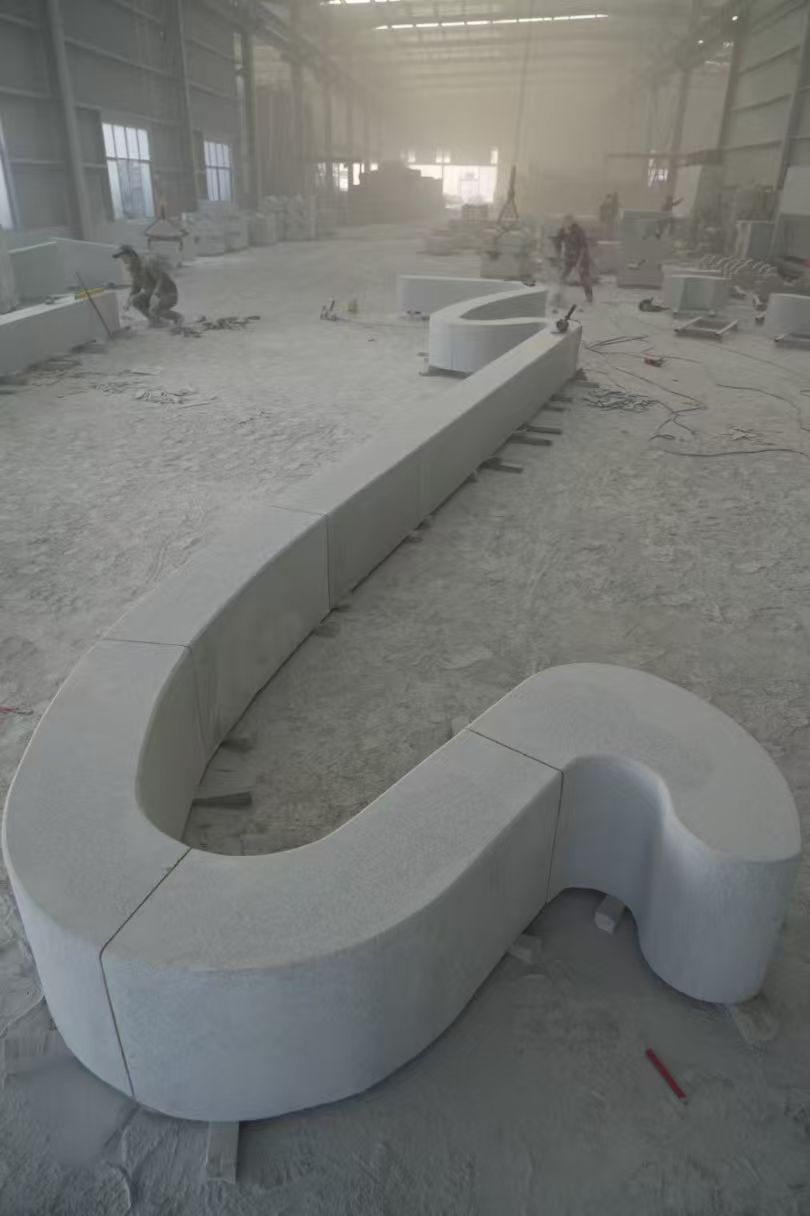 阜阳 花岗岩整石坐凳拼装