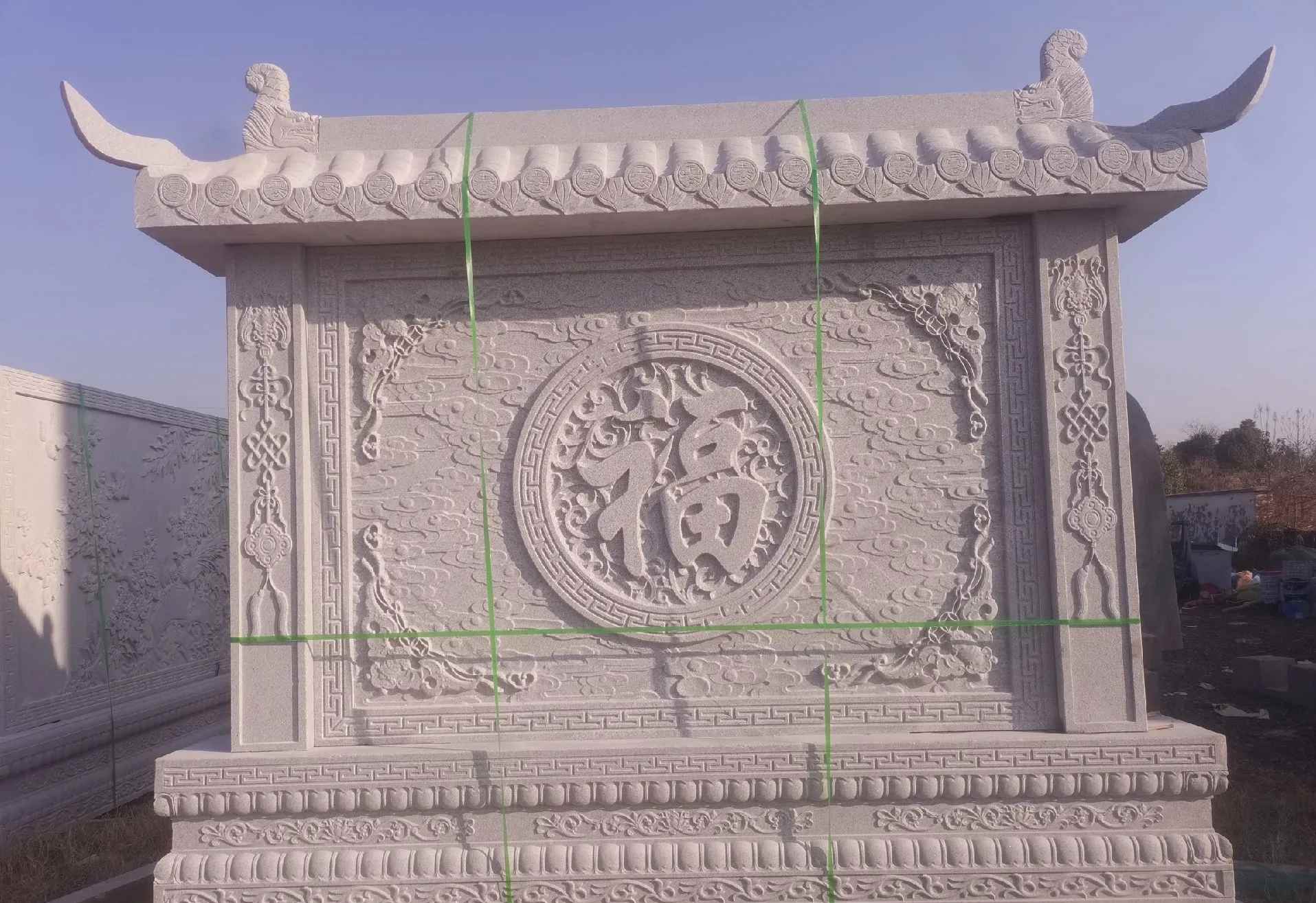 阜阳 芝麻白花岗岩屏风，照壁，影壁
